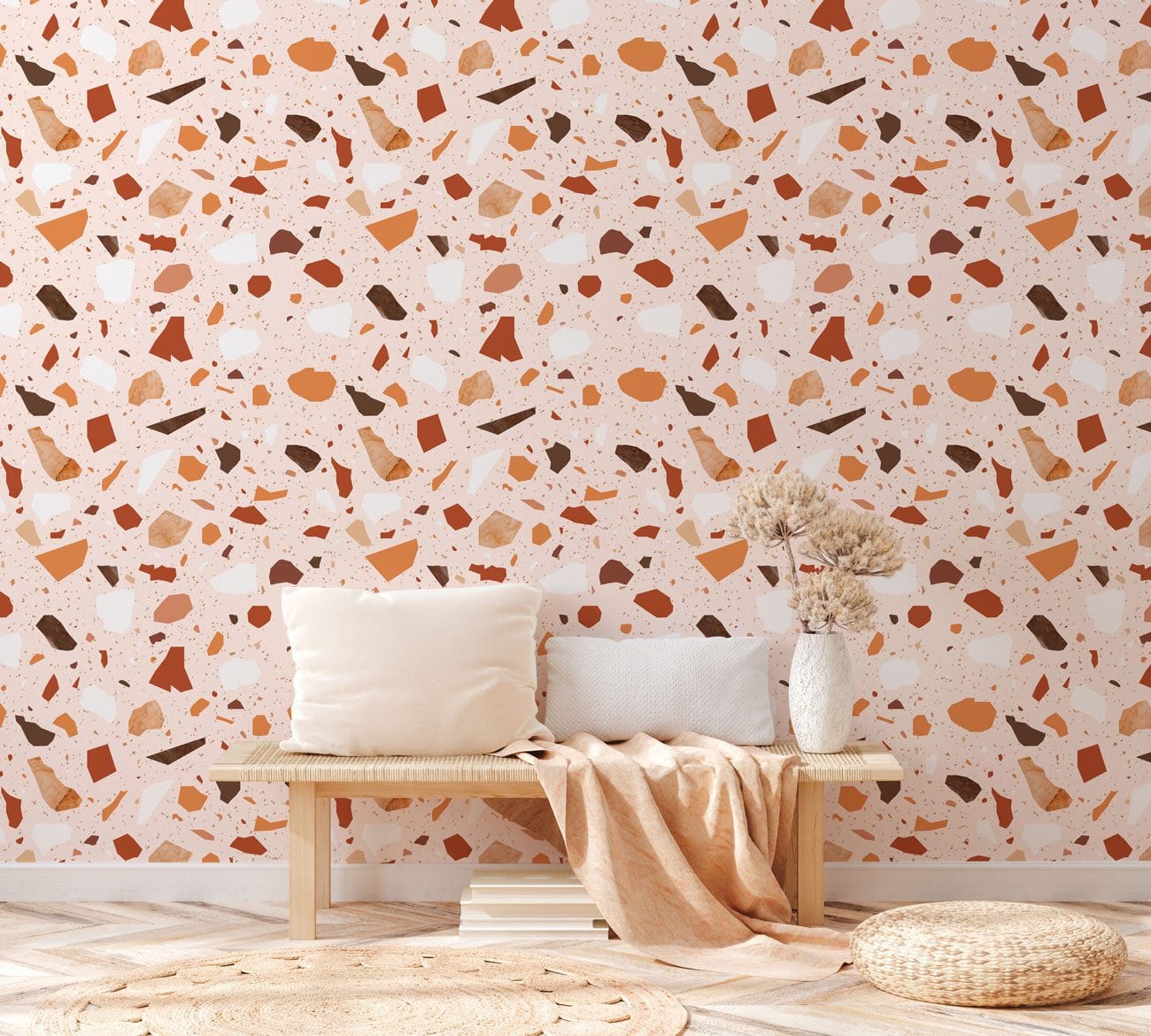 Papier peint mural effet tranche de terrazzo - Le meilleur Papier peint panoramique Sur mesure