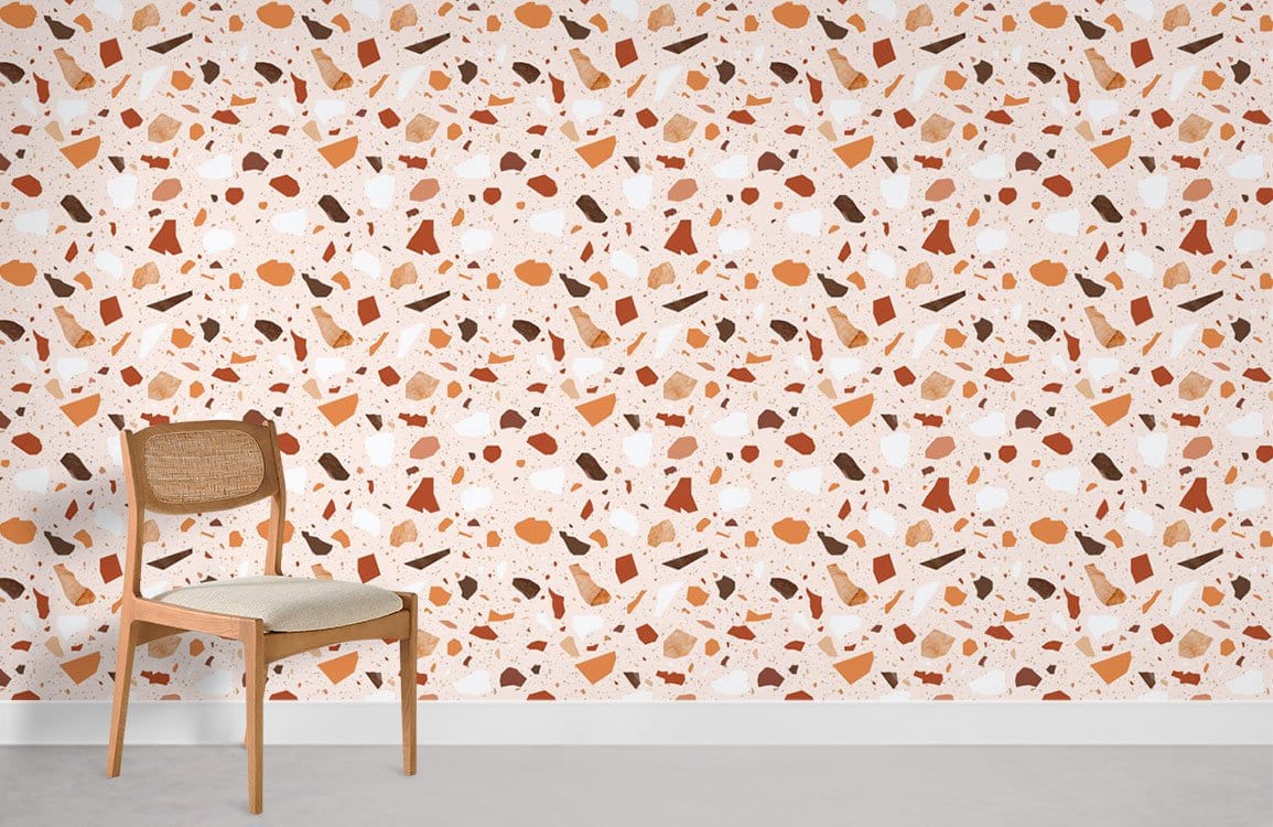 Papier peint mural effet tranche de terrazzo - Le meilleur Papier peint panoramique Sur mesure