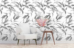 Papier peint mural élégance feuille monochrome - Vignette | Mr Papier Peint