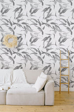 Papier peint mural élégance feuille monochrome - Vignette | Mr Papier Peint