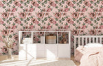 Papier Peint Mural Élégance Florale Romantique en Rose - Vignette | Mr Papier Peint