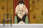Papier peint mural Élégante Reine sur fond doré raffiné - Vignette | Mr Papier Peint