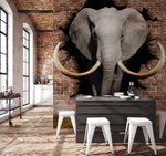 Papier peint mural éléphant 3D - Vignette | Mr Papier Peint