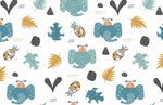 Mural éléphant Évasion Exotique en Papier Peint Panoramique - Vignette | Mr Papier Peint