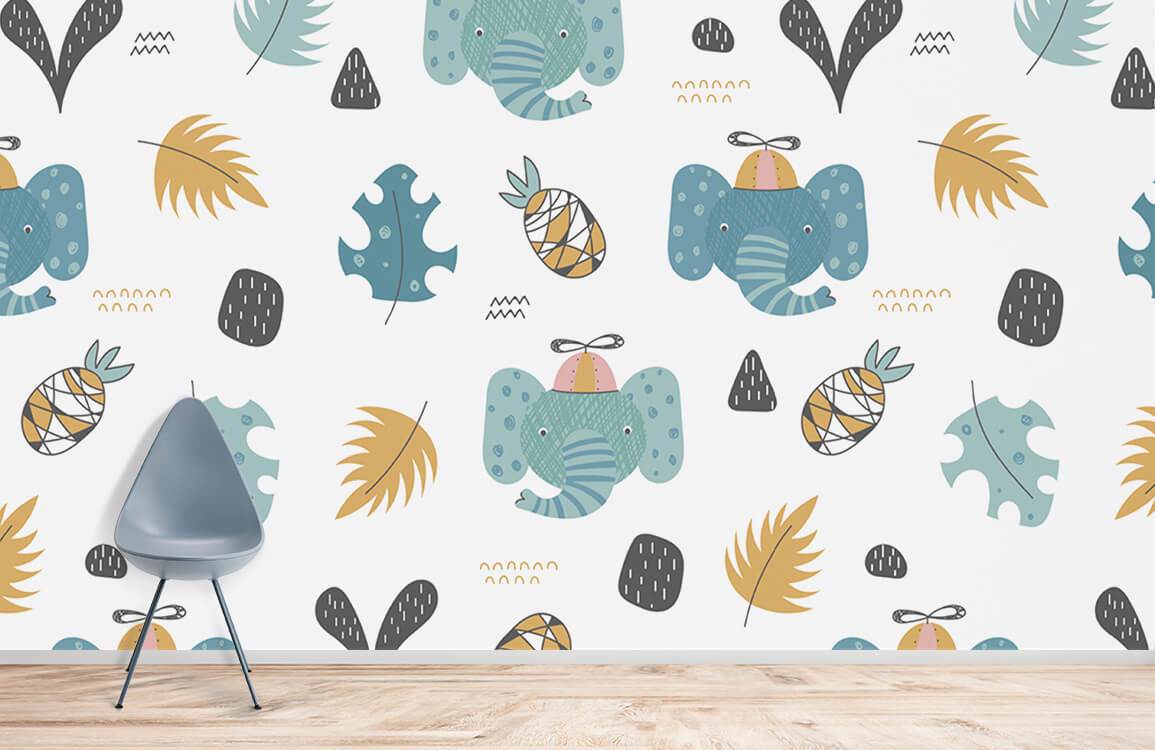 Papier peint mural éléphant - Le meilleur Papier peint panoramique Sur mesure