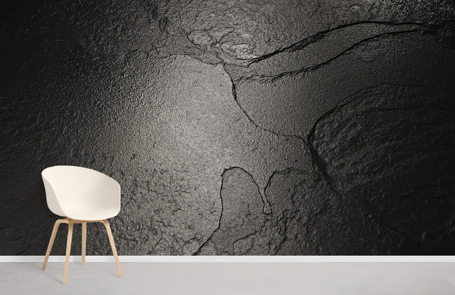 Papier peint mural en béton noir - Le meilleur Papier peint panoramique Sur mesure