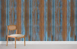 Papier peint mural en bois bleu usé - Vignette | Mr Papier Peint