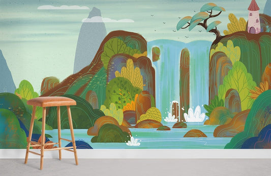 Papier peint mural en cascade - Le meilleur Papier peint panoramique Sur mesure