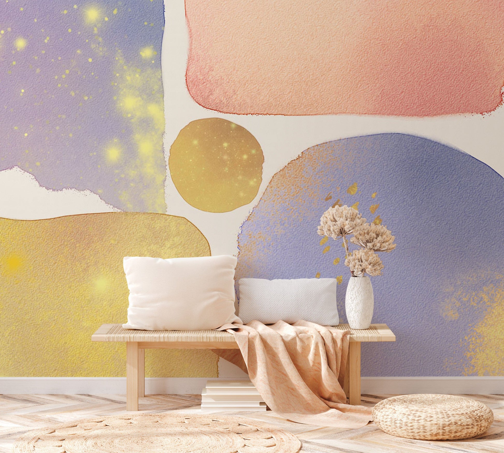 Papier Peint Mural en Dégradé de Blocs - Le meilleur Papier peint panoramique Sur mesure