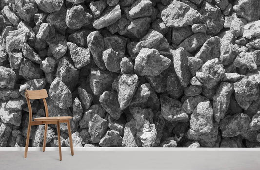 Papier Peint Mural en Gravier Naturel - Le meilleur Papier peint panoramique Sur mesure