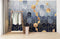 Papier Peint Mural en Incrustation Bleue - Le meilleur Papier peint panoramique Sur mesure