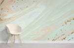 Papier peint mural marbre vert doux pour une ambiance zen et luxueuse - Vignette | Mr Papier Peint
