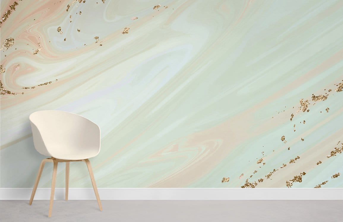 Papier peint mural en marbre vert doux - Le meilleur Papier peint panoramique Sur mesure