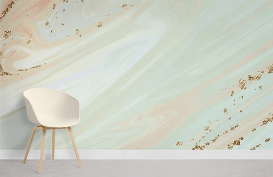 Papier peint mural en marbre vert doux - Le meilleur Papier peint panoramique Sur mesure