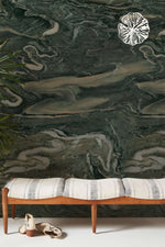 Papier peint mural marbre vert foncé élégance et profondeur intemporelles - Vignette | Mr Papier Peint