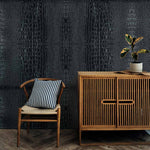 Papier peint mural en peau de python noir brillant - Vignette | Mr Papier Peint