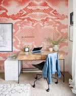 Papier peint mural en peau de python rouge - Vignette | Mr Papier Peint