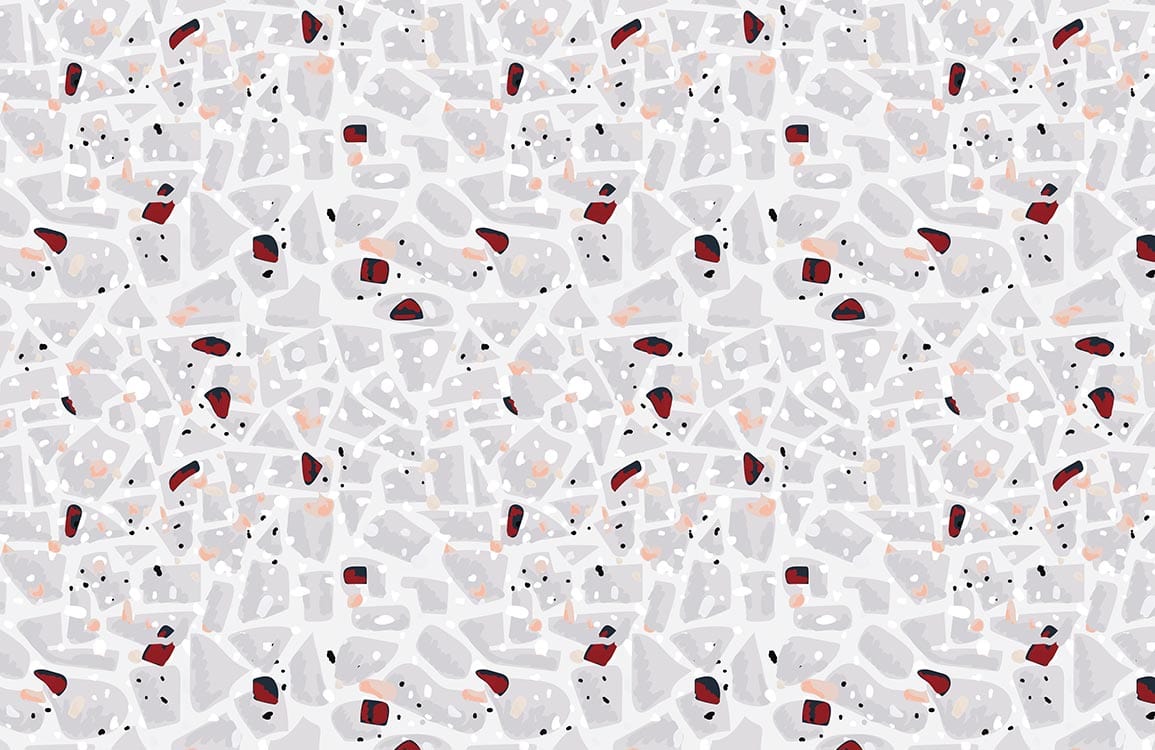 Papier peint mural en terrazzo gris - Le meilleur Papier peint panoramique Sur mesure