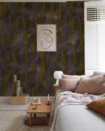 Papier peint mural encre dorée fluide éclat d’or et chaleur - Vignette | Mr Papier Peint