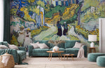 Papier peint mural Escalier à Auvers élégance tissée et cadre noir - Vignette | Mr Papier Peint