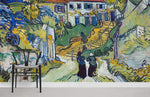 Papier peint mural Escalier à Auvers élégance tissée et cadre noir - Vignette | Mr Papier Peint