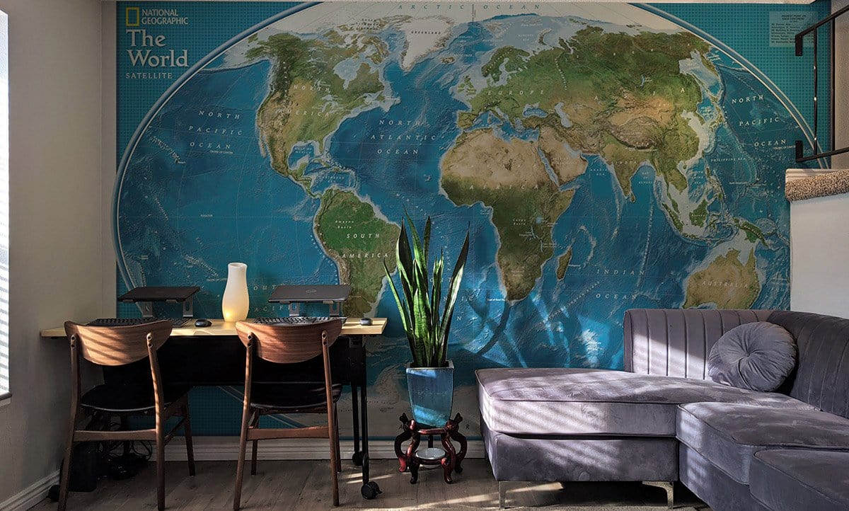 Papier peint mural Explorateur de Satellites Mondiaux - Le meilleur Papier peint panoramique Sur mesure