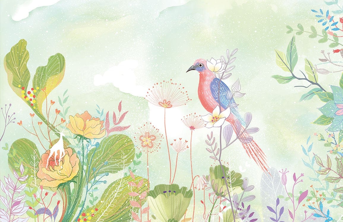 Papier peint mural Fantaisie Florale - Le meilleur Papier peint panoramique Sur mesure