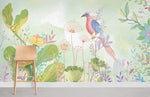 Oiseau Pastel en Fleurs Papier Peint Mural Fantaisie Florale - Vignette | Mr Papier Peint
