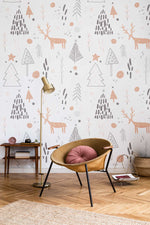 Papier peint mural fantaisiste de cerfs - Vignette | Mr Papier Peint