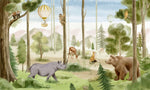 Papier Peint Mural Faune Forêt Enchantée pour Chambre d’Enfant - Vignette | Mr Papier Peint