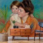 Papier peint mural étreinte mère et bébé douceur et amour - Vignette | Mr Papier Peint