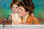 Papier peint mural étreinte mère et bébé douceur et amour - Vignette | Mr Papier Peint