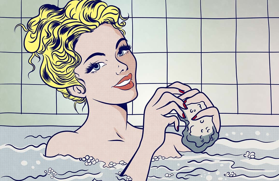 Papier peint mural Femme dans le bain - Le meilleur Papier peint panoramique Sur mesure