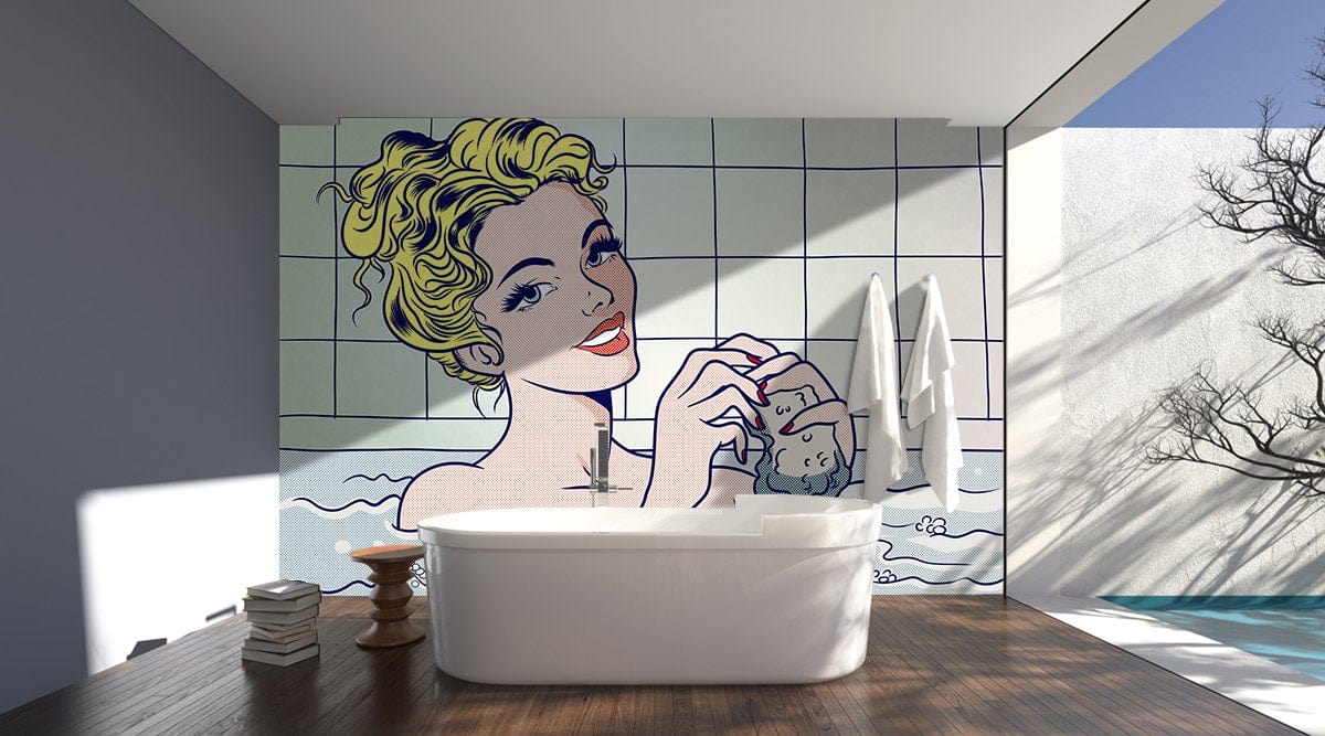 Papier peint mural Femme dans le bain - Le meilleur Papier peint panoramique Sur mesure