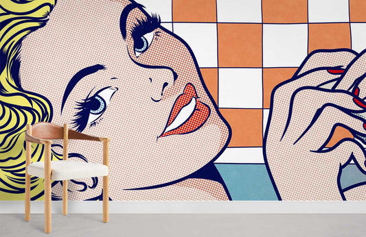 Papier Peint Mural Femme Pop Art II - Le meilleur Papier peint panoramique Sur mesure