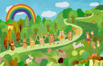 Papier Peint Mural Festin Arc-en-ciel de la Forêt - Vignette | Mr Papier Peint