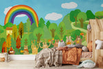 Papier Peint Mural Festin Arc-en-ciel de la Forêt - Vignette | Mr Papier Peint