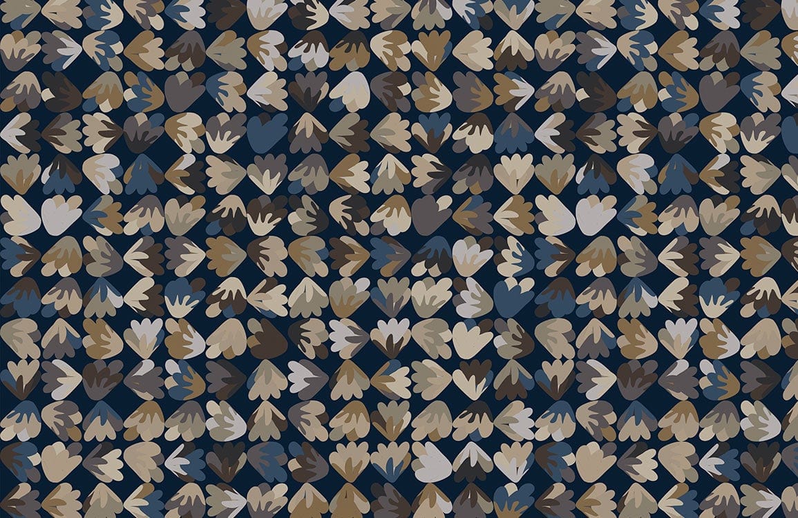 Papier peint mural Feuille Gribouillée - Le meilleur Papier peint panoramique Sur mesure