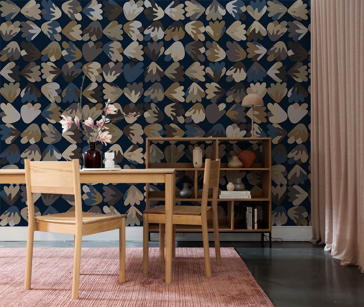 Papier peint mural Feuille Gribouillée - Le meilleur Papier peint panoramique Sur mesure