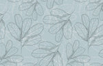 Papier peint mural Feuilles bleu poussiéreux - Vignette | Mr Papier Peint