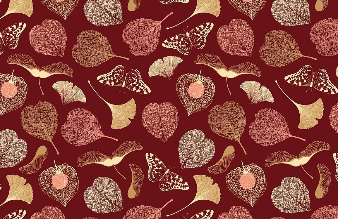 Papier peint mural Feuilles Élancées - Le meilleur Papier peint panoramique Sur mesure