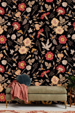 Papier peint mural Feuilles et fleurs d'automne - Vignette | Mr Papier Peint