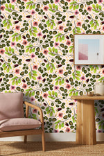 Papier Peint Mural Feuilles et Fleurs - Vignette | Mr Papier Peint