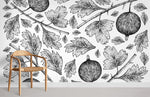 Papier Peint Mural Feuilles et Fruits - Vignette | Mr Papier Peint