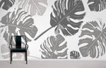 Murals Feuilles Grises Éveil de Sérénité en Papier Peint Mural - Vignette | Mr Papier Peint