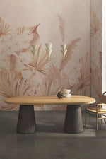 Papier peint mural Feuilles Roses - Vignette | Mr Papier Peint