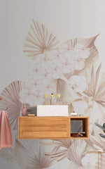 Papier peint mural Feuilles Roses - Vignette | Mr Papier Peint