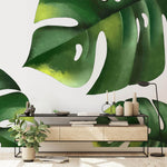 Papier peint mural Feuilles vertes tropicales - Vignette | Mr Papier Peint