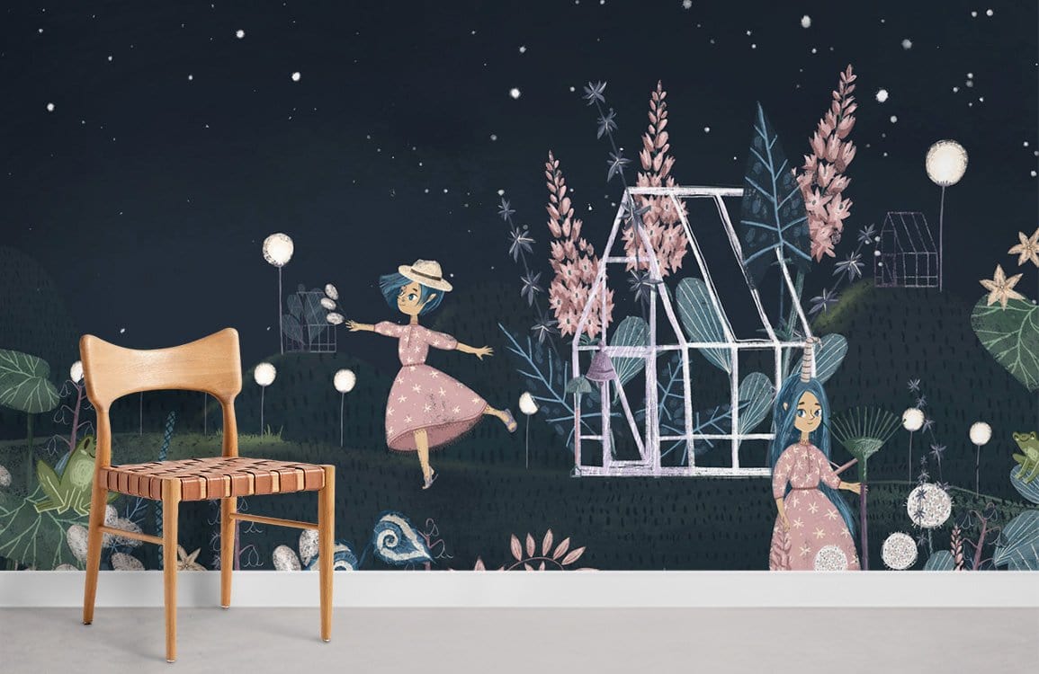 Papier peint mural Fille dans le champ - Le meilleur Papier peint panoramique Sur mesure