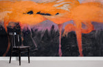 Papier peint mural Flamants Rouges envol artistique et couleurs vibrantes - Vignette | Mr Papier Peint